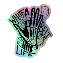 WHITE BELT LIFE BROKEN HAND (BJJ) Holographic stickers